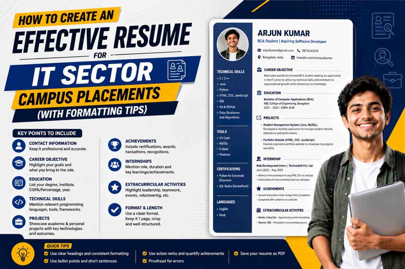 How to Create an Effective Resume for IT Sector Campus Placements